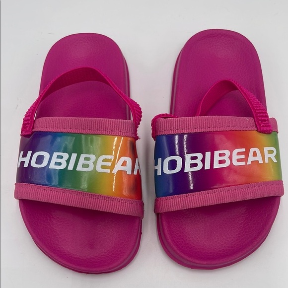 Hobibear Girls’ Hot Pink Casual Pool/Beach Sandals - Size 24M - Picture 1 of 7